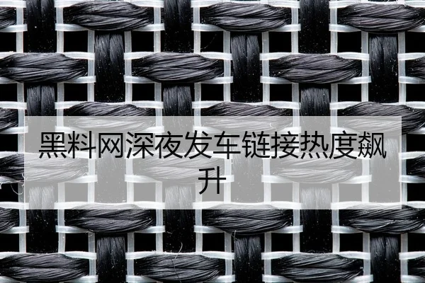 黑料网深夜发车链接热度飙升